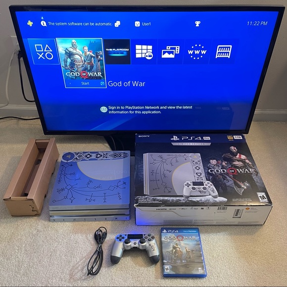 (BUNDLE) PlayStation 4 Pro God of War Limited Edition W/ 1 Game, & Accessories! - Picture 13 of 16